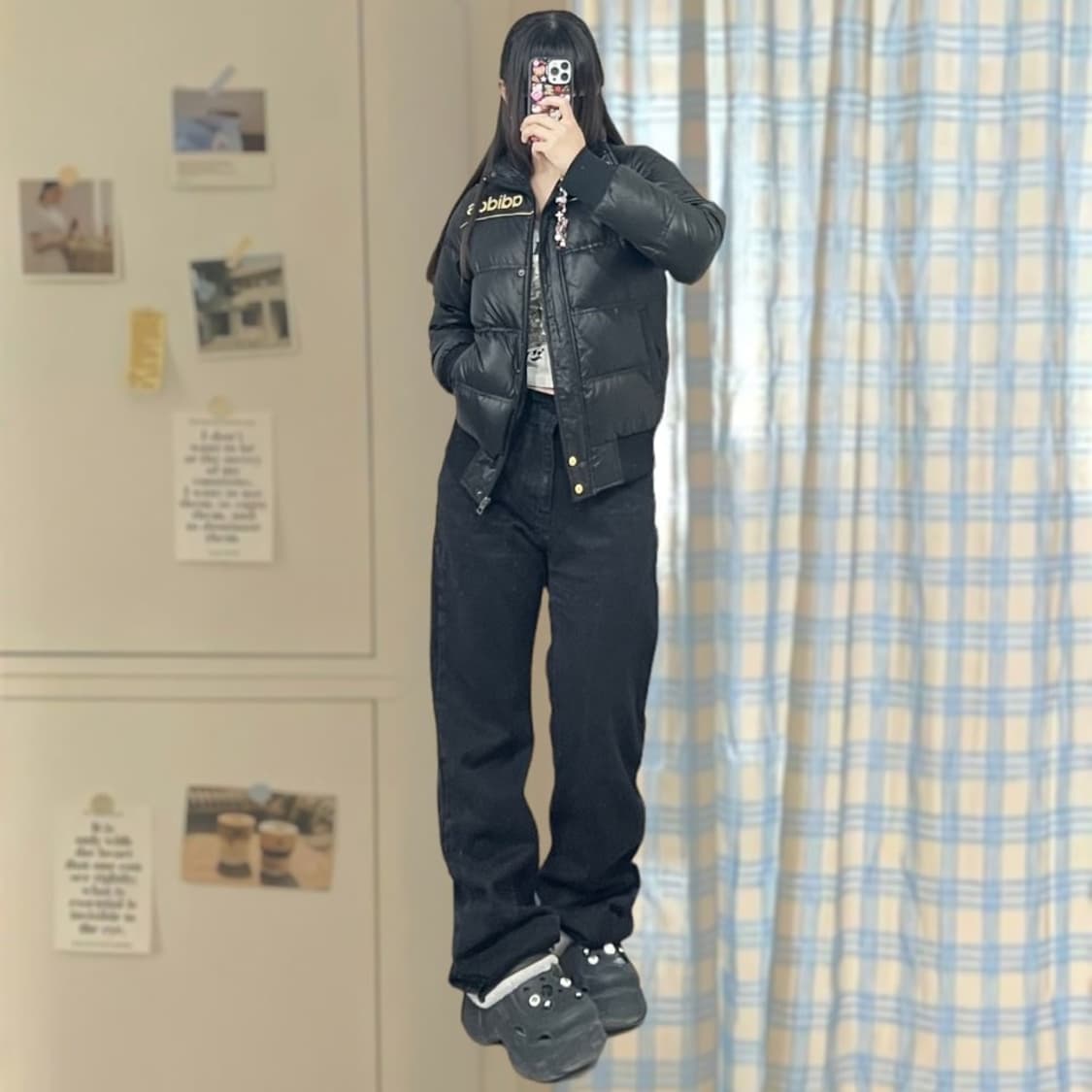 아디다스 골드로고 다운 자켓 상품이미지1