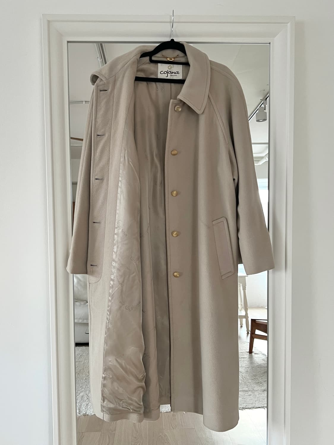 클라우드 컬러 클래식 빈티지 울 코트 상품이미지5