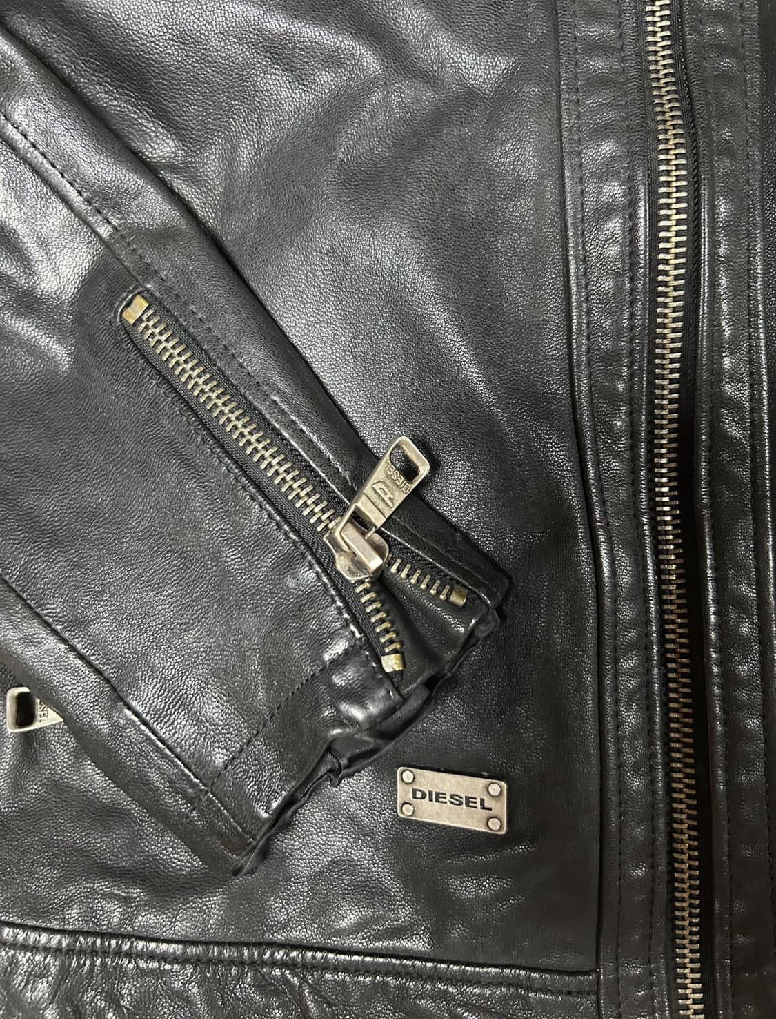 디젤 레더 레이싱 자켓 xl 상품이미지2