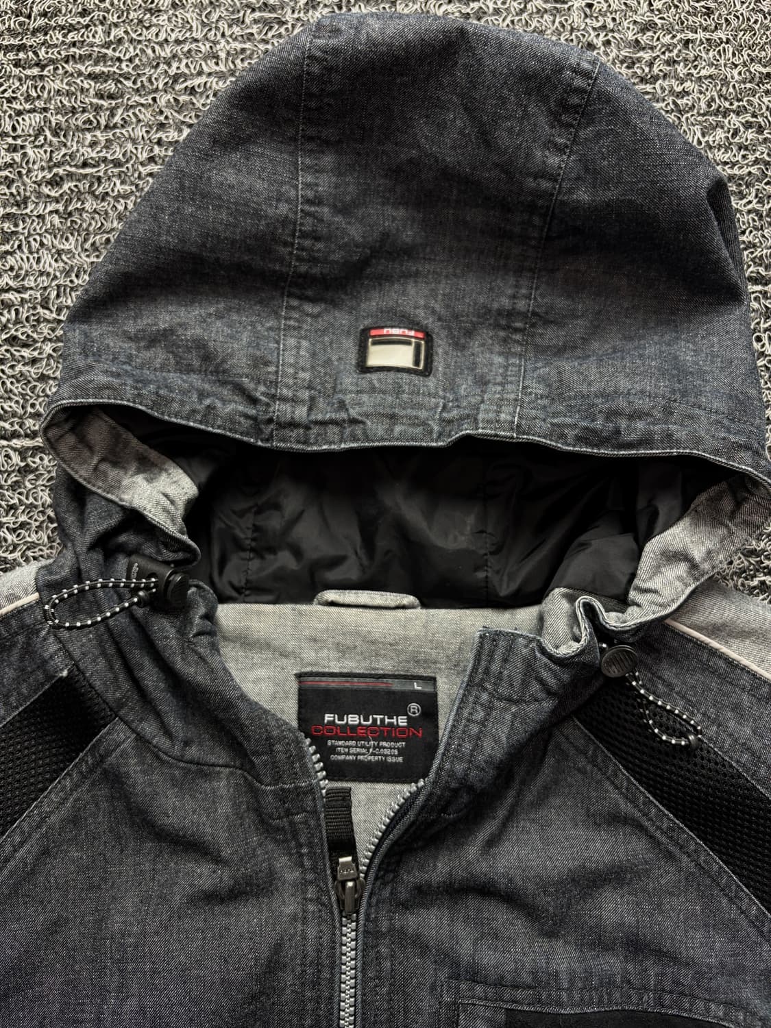 00s 후부 y2k 빈티지 데님 후드 바시티 자켓 1432 상품이미지3