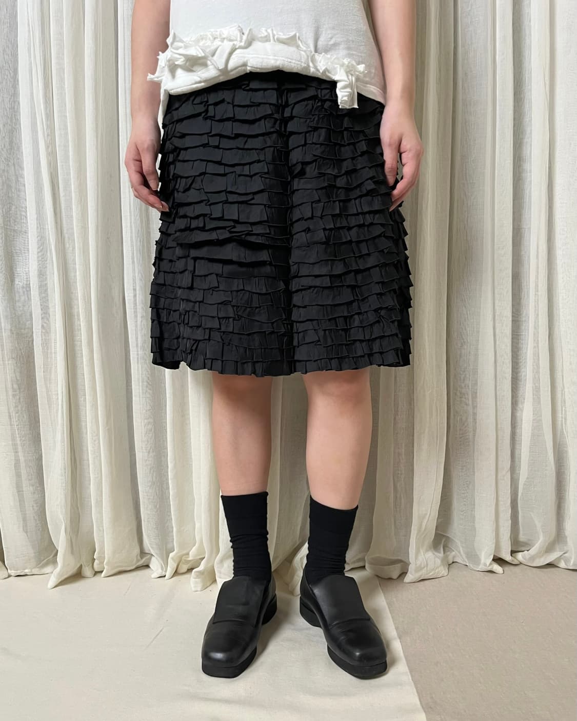 꼼데가르송 러플 스커트 comme des garcons tricot 상품이미지1