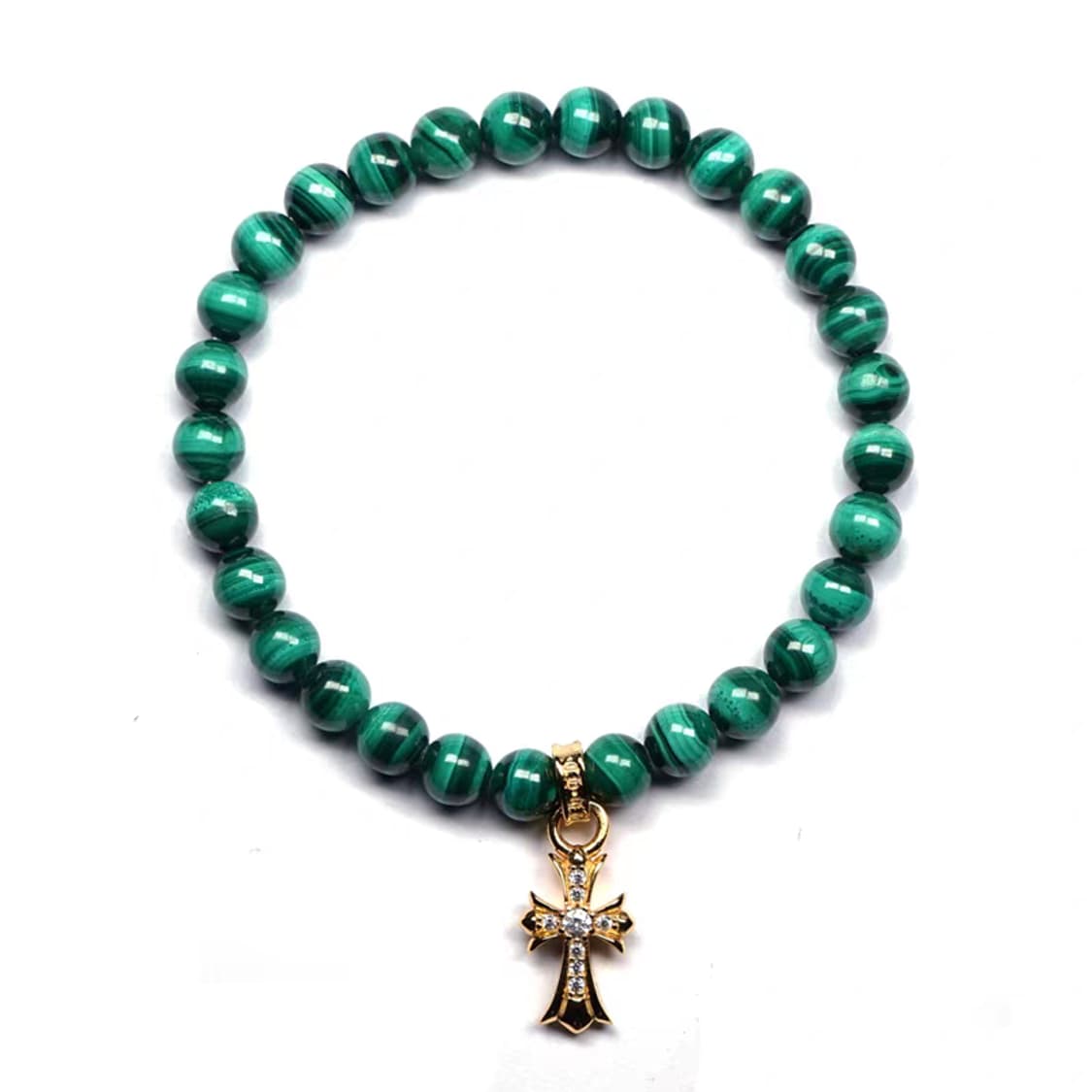 Oceanora 말라카이트 골드 십자가 팔찌 상품이미지5