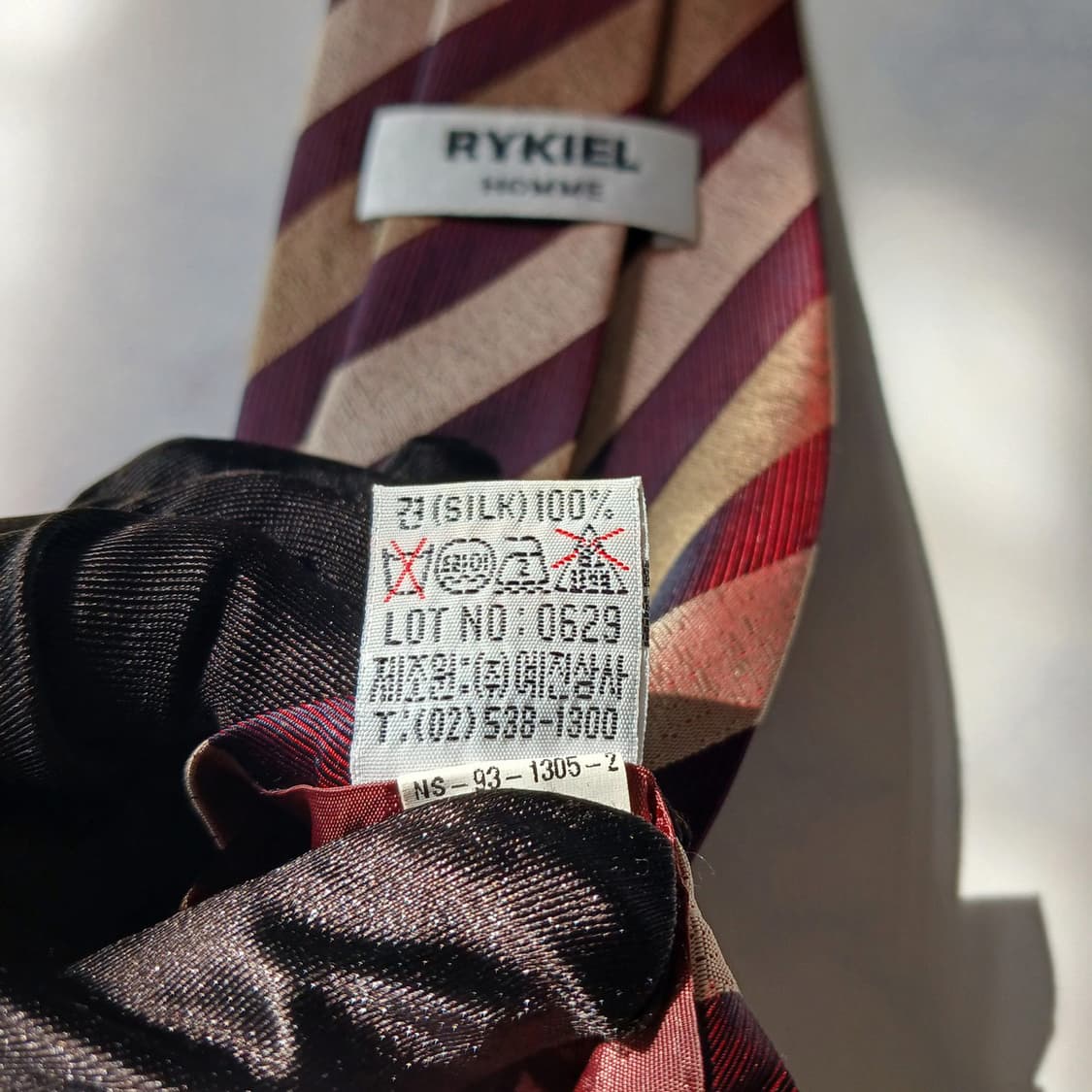 소니아 리키엘 브라운 스트라이프 넥타이 9.5cm A+등급 E919
 상품이미지10