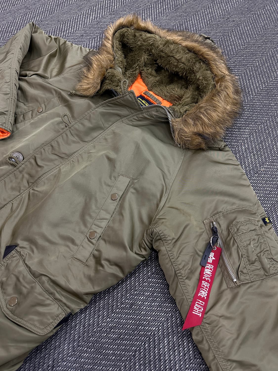 알파인더스트리 N-3B 파카 카키 상품이미지6