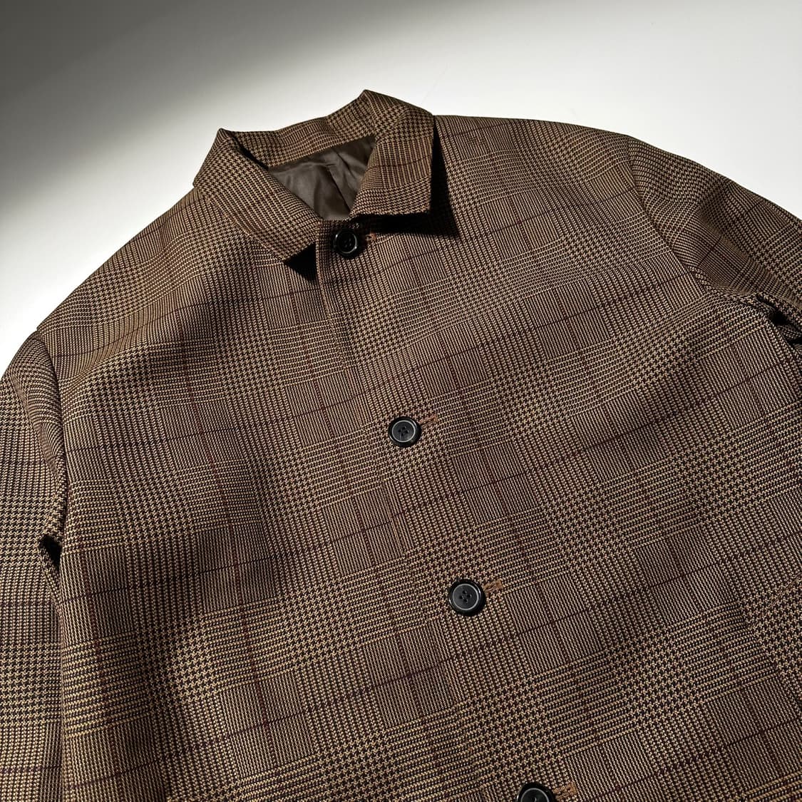 솔리드옴므 글렌체크 싱글 코트 상품이미지3