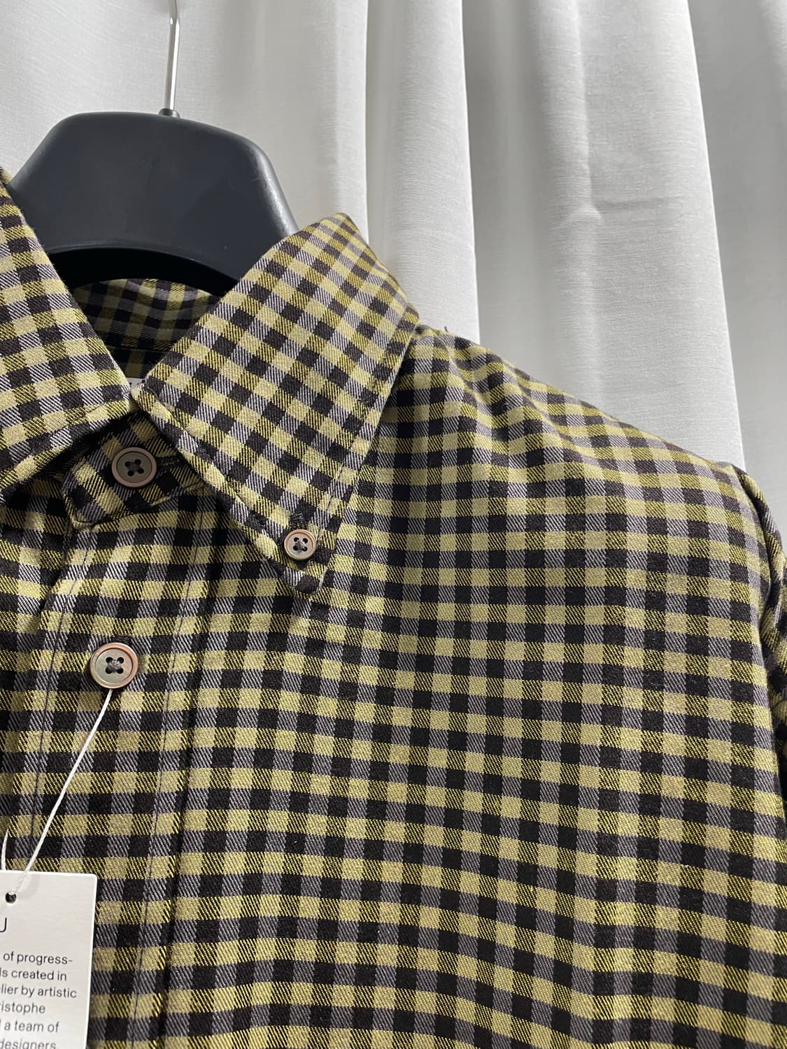 유니클로U/ 트윌오버사이즈셔츠 옐로우/ S 상품이미지3