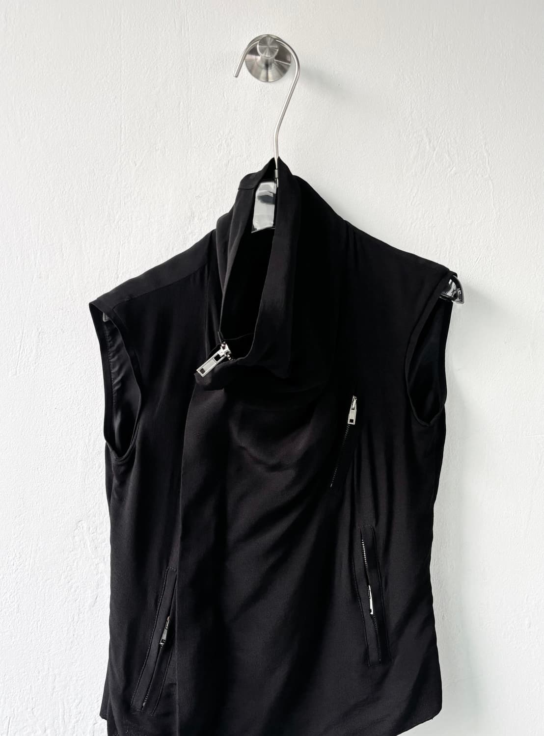 릭오웬스 10ss 실크 비대칭 하이넥 베스트 상품이미지6