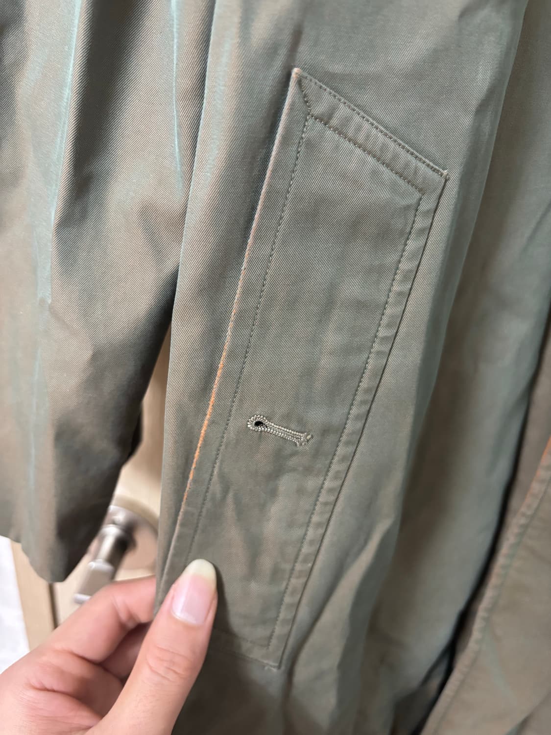 버버리 스타일 트렌치코트 카키 상품이미지4