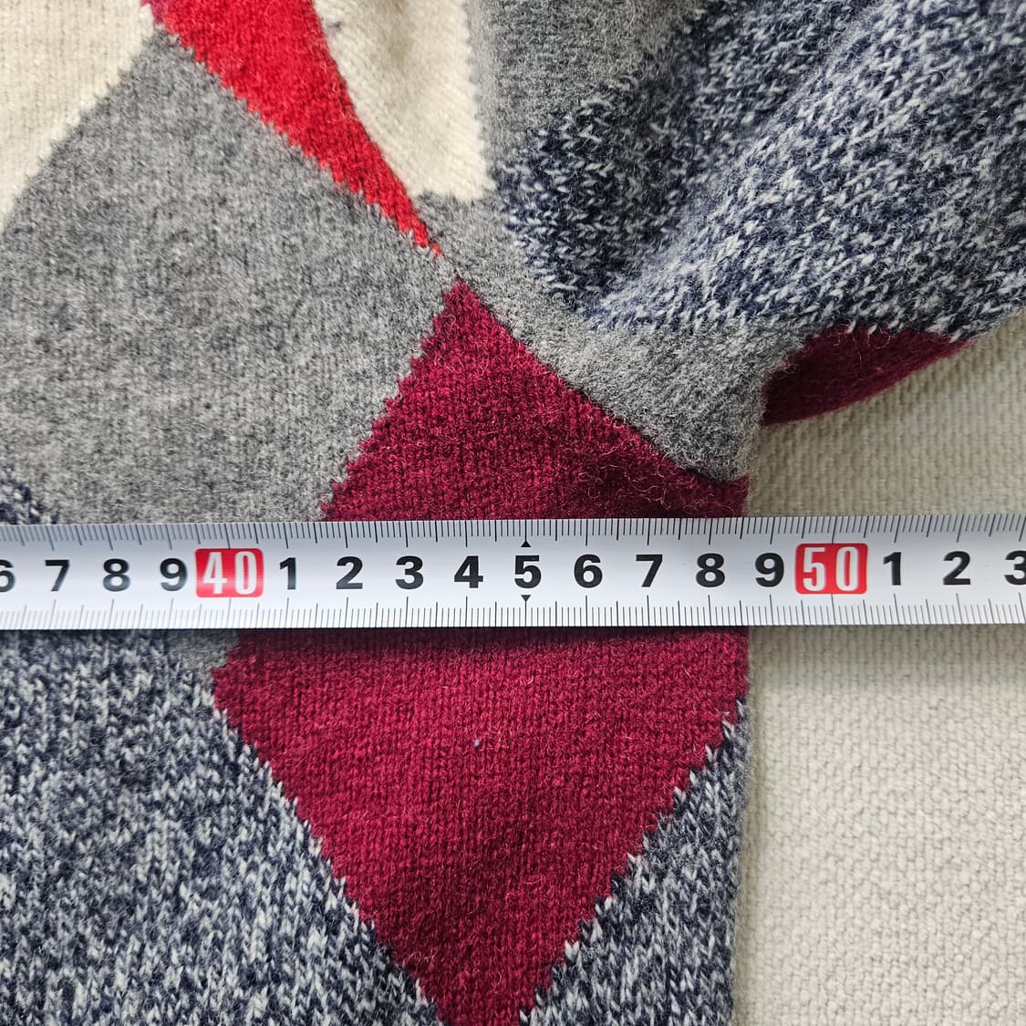 M 타미힐피거 아가일 니트 스웨터 0327Y 상품이미지6