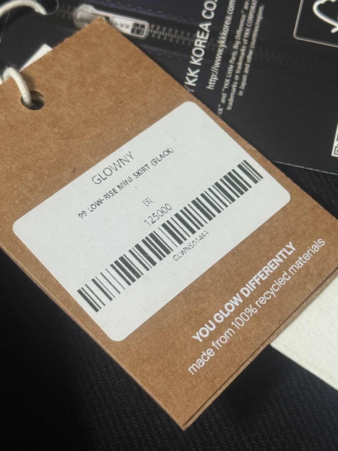 글로니 99 로우라이즈 미니스커트 블랙 s 상품이미지2