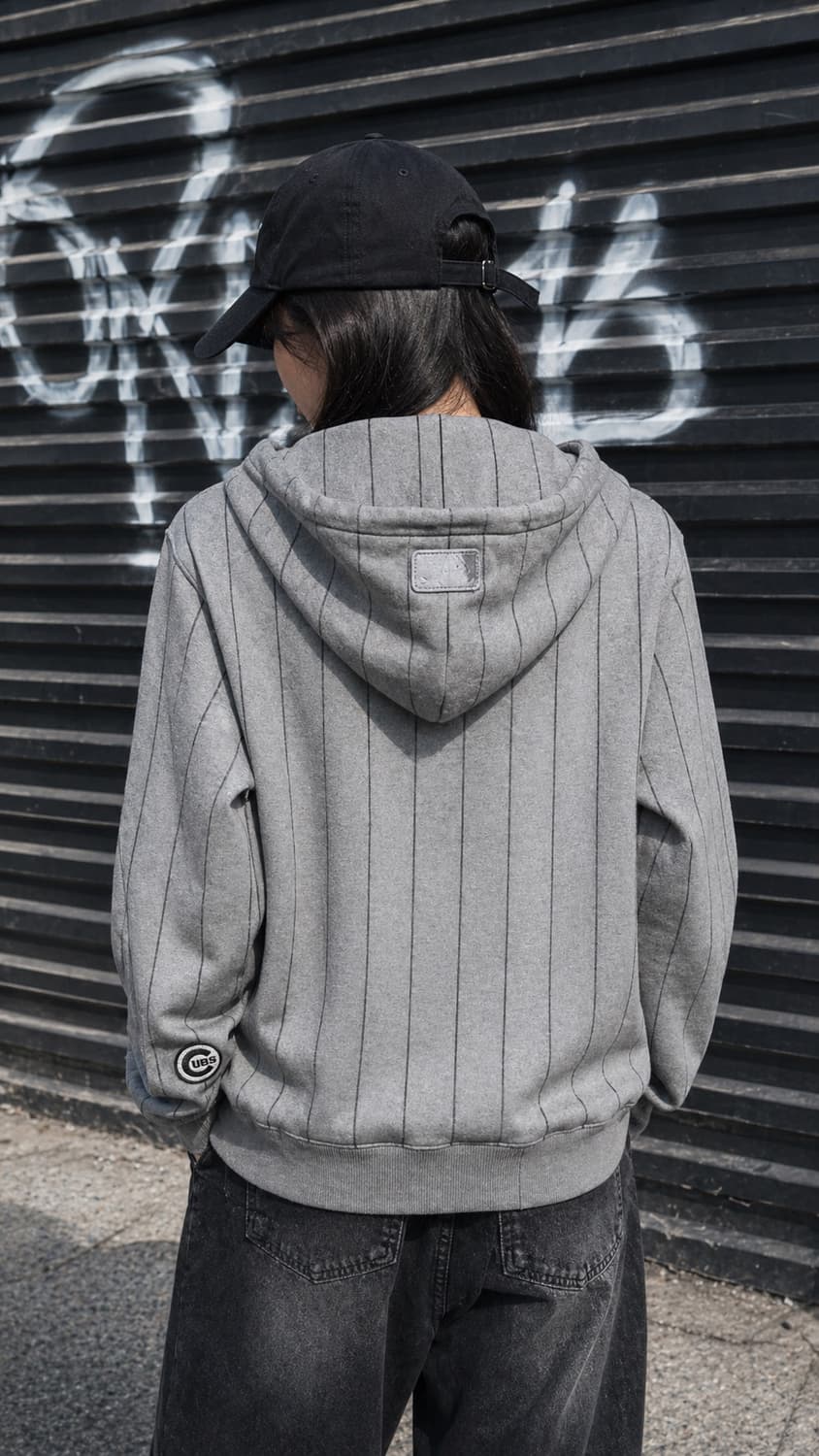 MLB 엠엘비 컵스 스트라이프 후드 상품이미지2