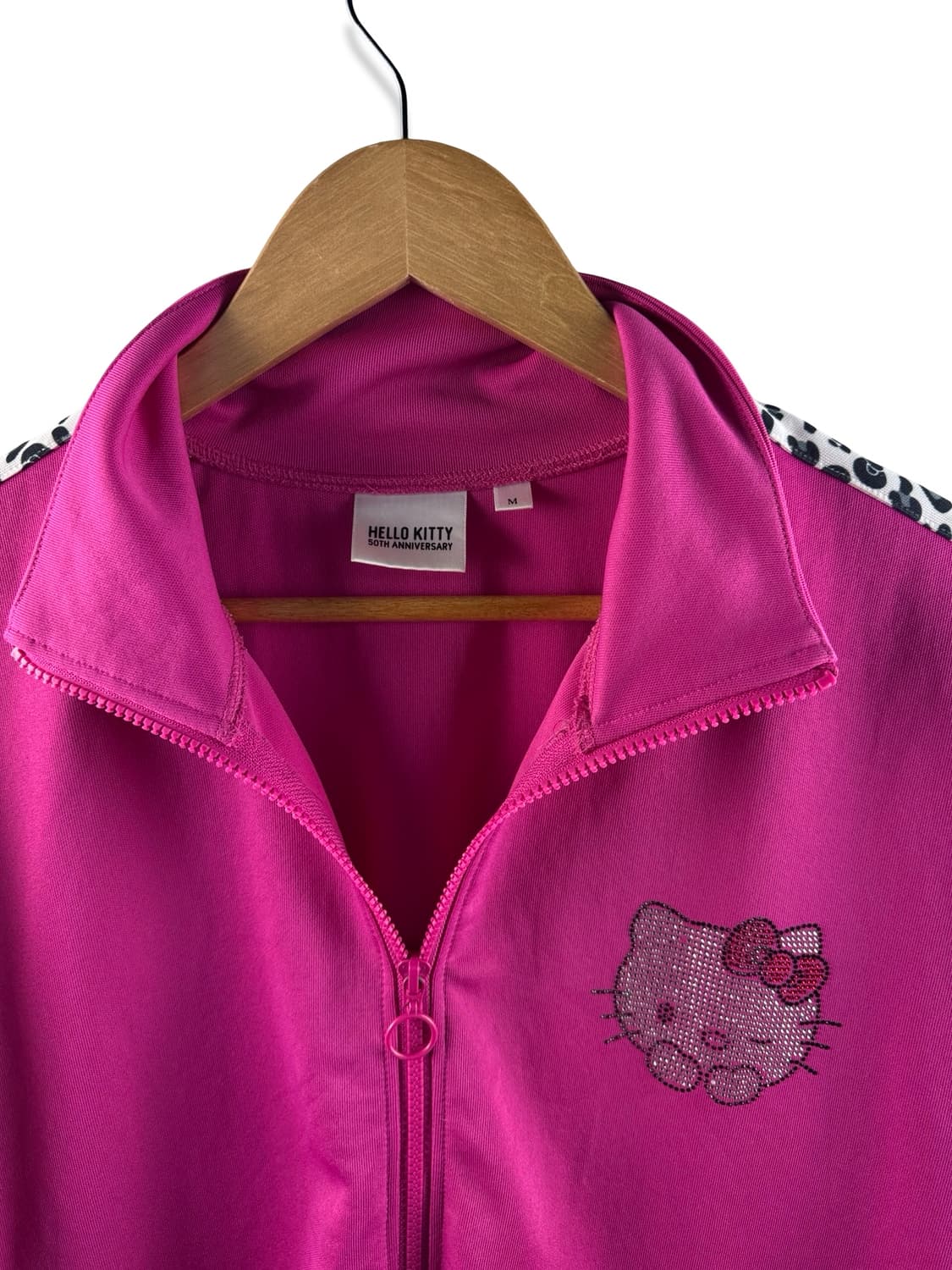 헬로키티 50주년 레오파드 큐빅 핑크반팔져지2195 상품이미지3