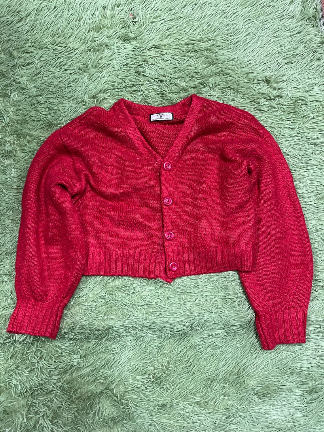빨간 레드 가디건 상품이미지1