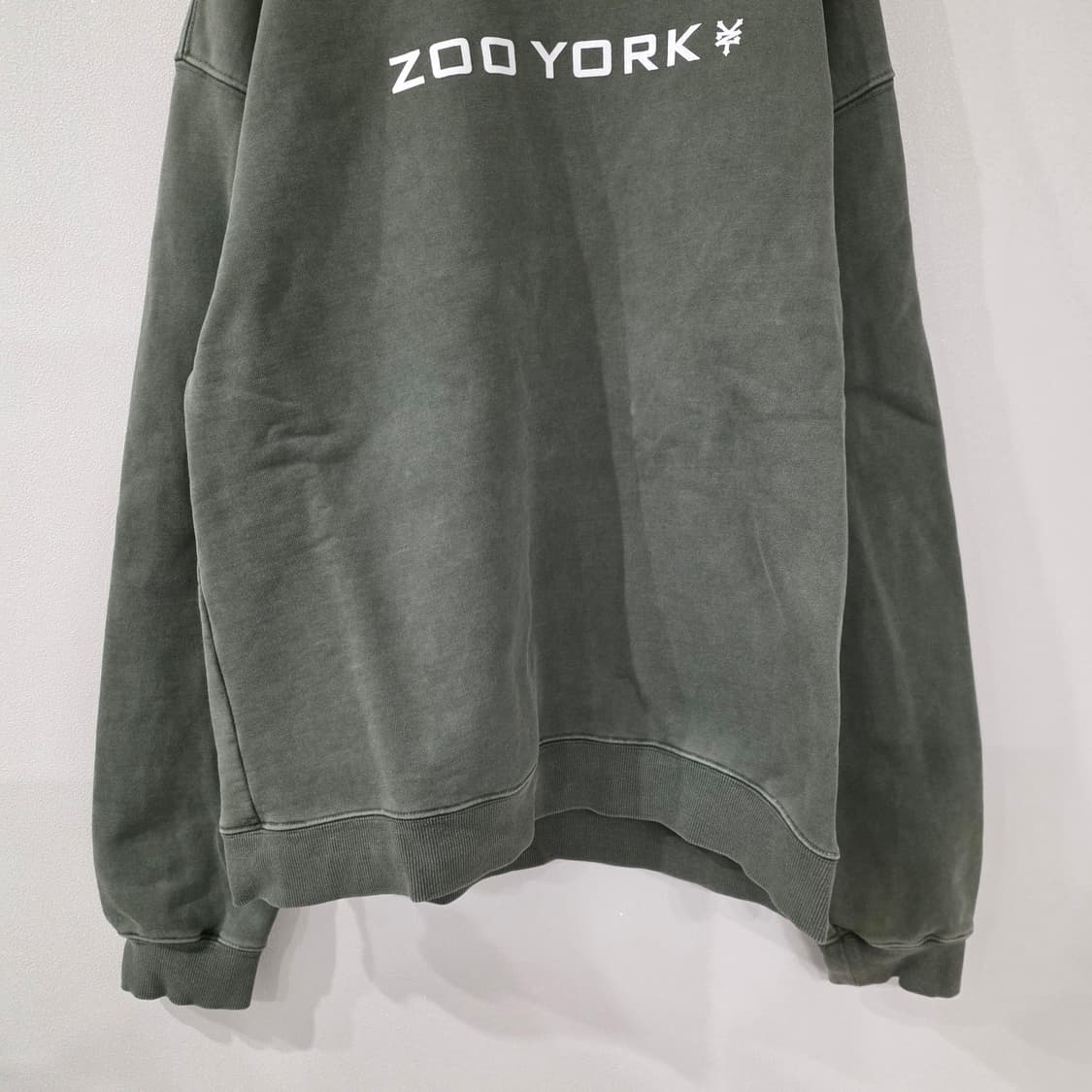 쥬욕 ZOO YORK 맨투맨 M 카키 상품이미지2