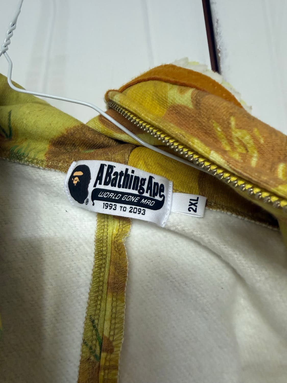 베이프 반고흐 후드집업 옐로우 상품이미지2