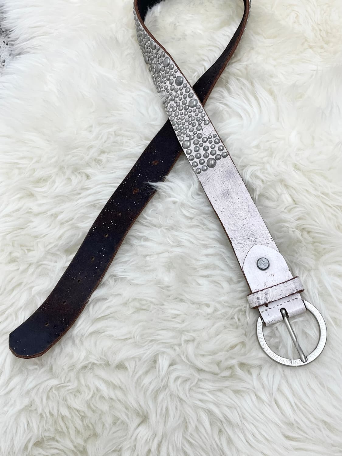 리얼레더 올스터드 버클 벨트 *레어 상품이미지8