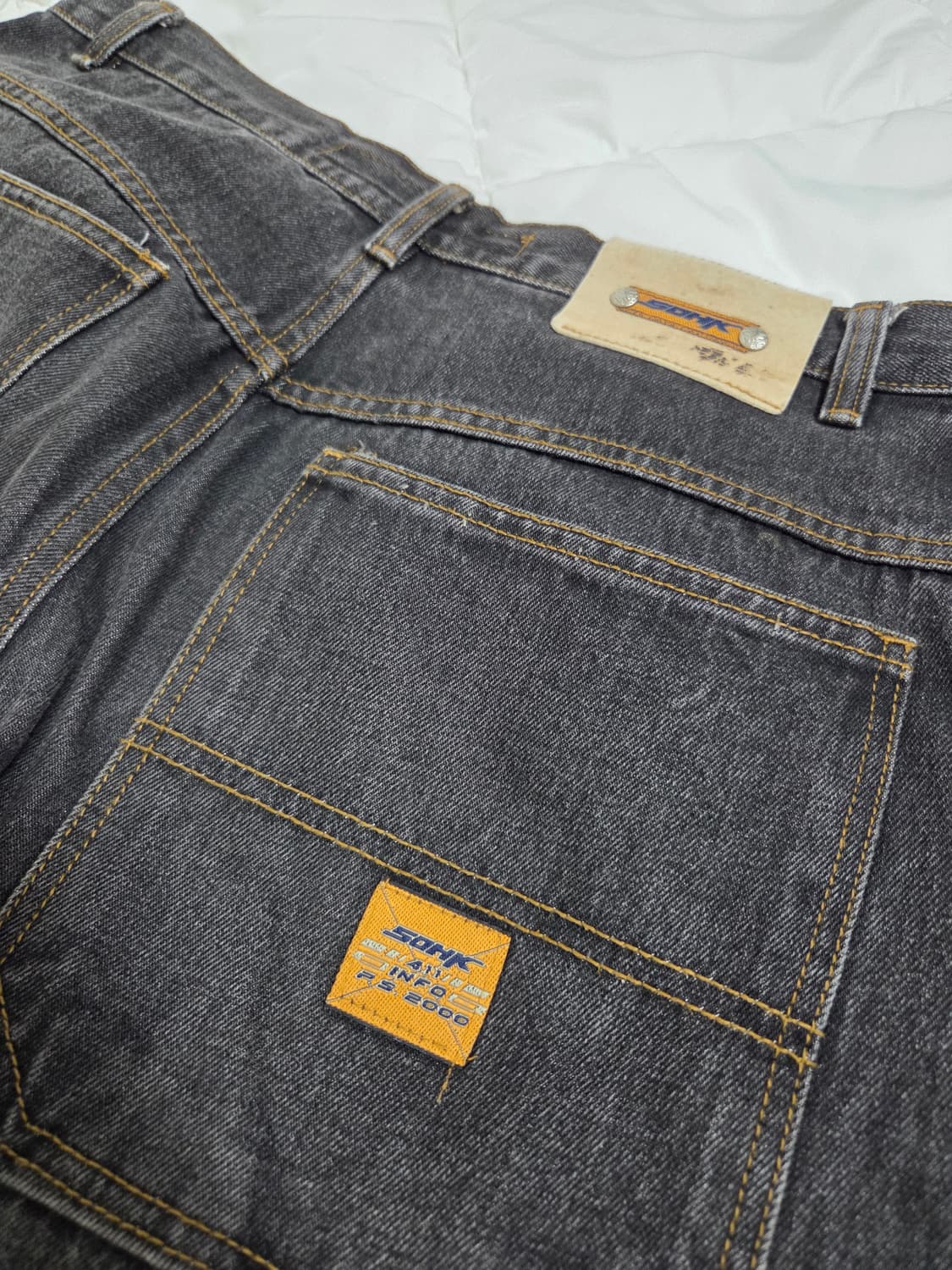 스쿨오브하드낙  흑청 데님팬츠 (34사이즈) 상품이미지3