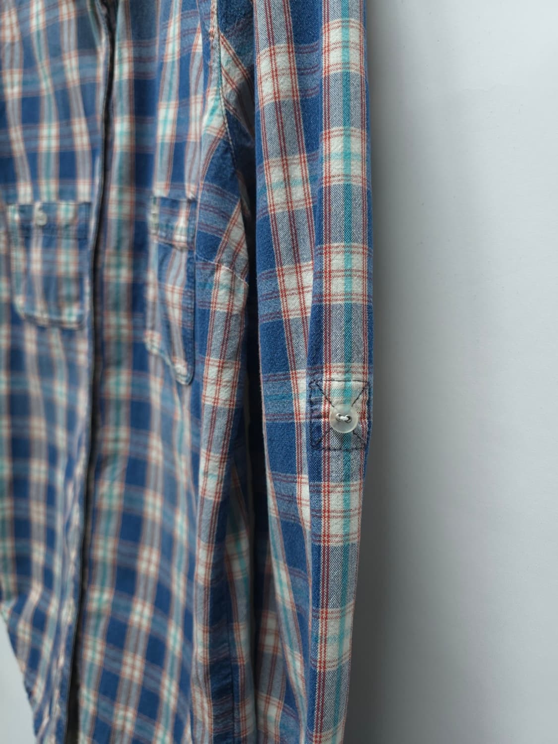 ​타미힐피거 데님 빈티지워싱 체크 남방 셔츠(95~100) 상품이미지7