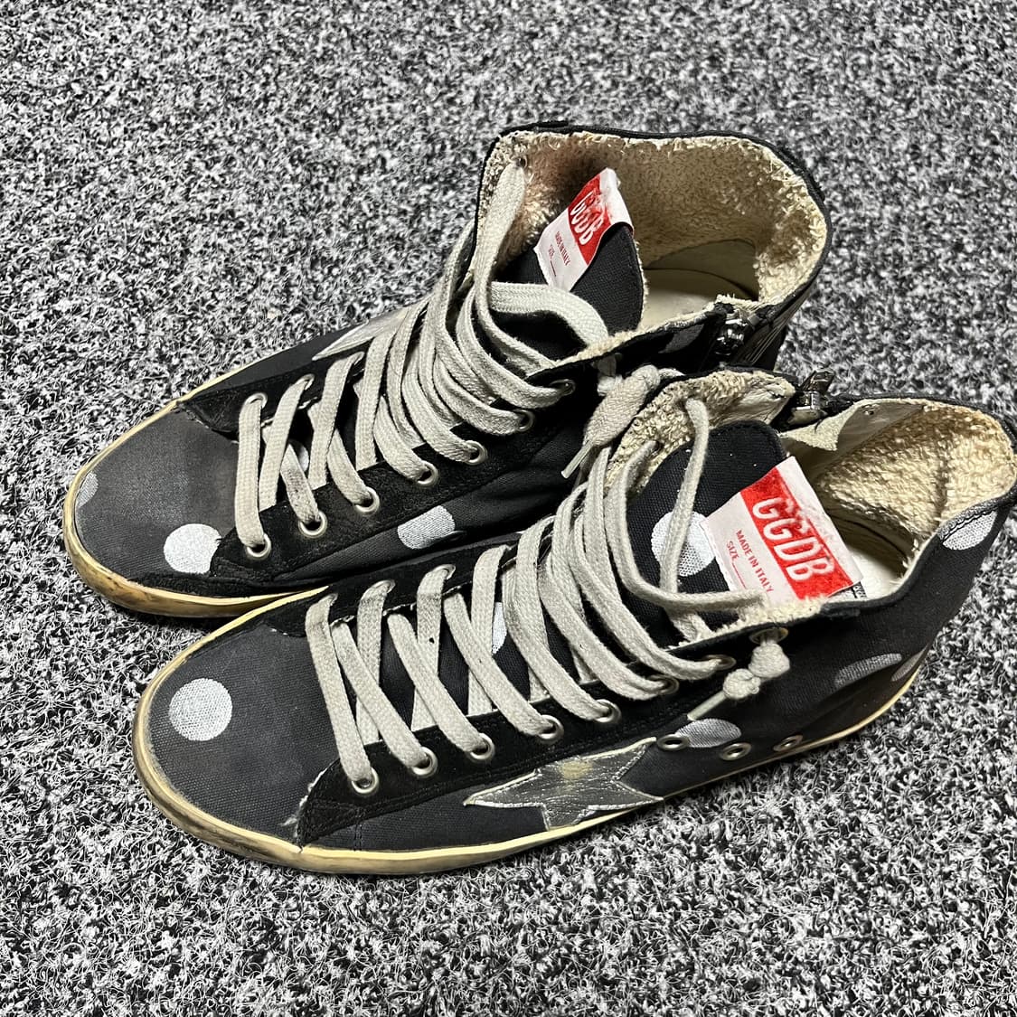 골든구스 블랙 도트 하이탑 스니커즈 38 상품이미지1