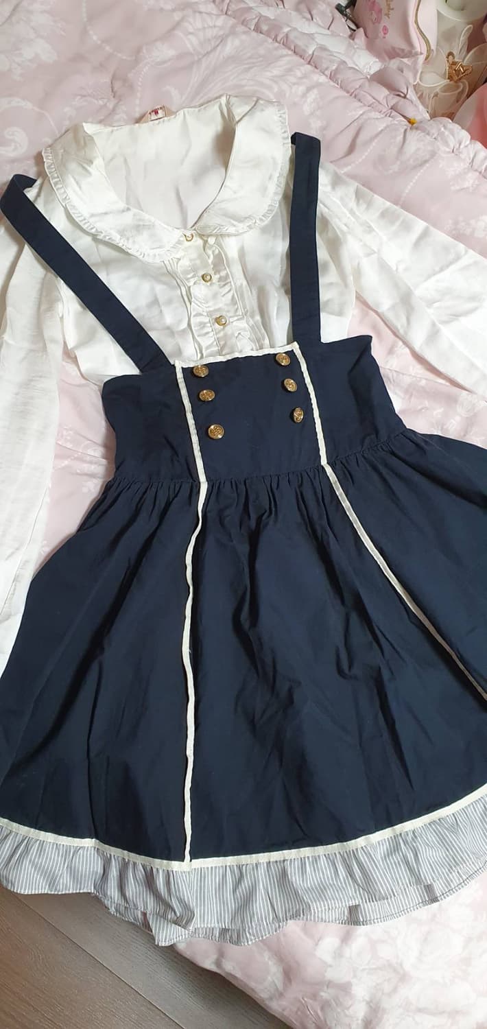 amavel 아마벨 점퍼 스커트+아마벨 블라우스(덤) 상품이미지1