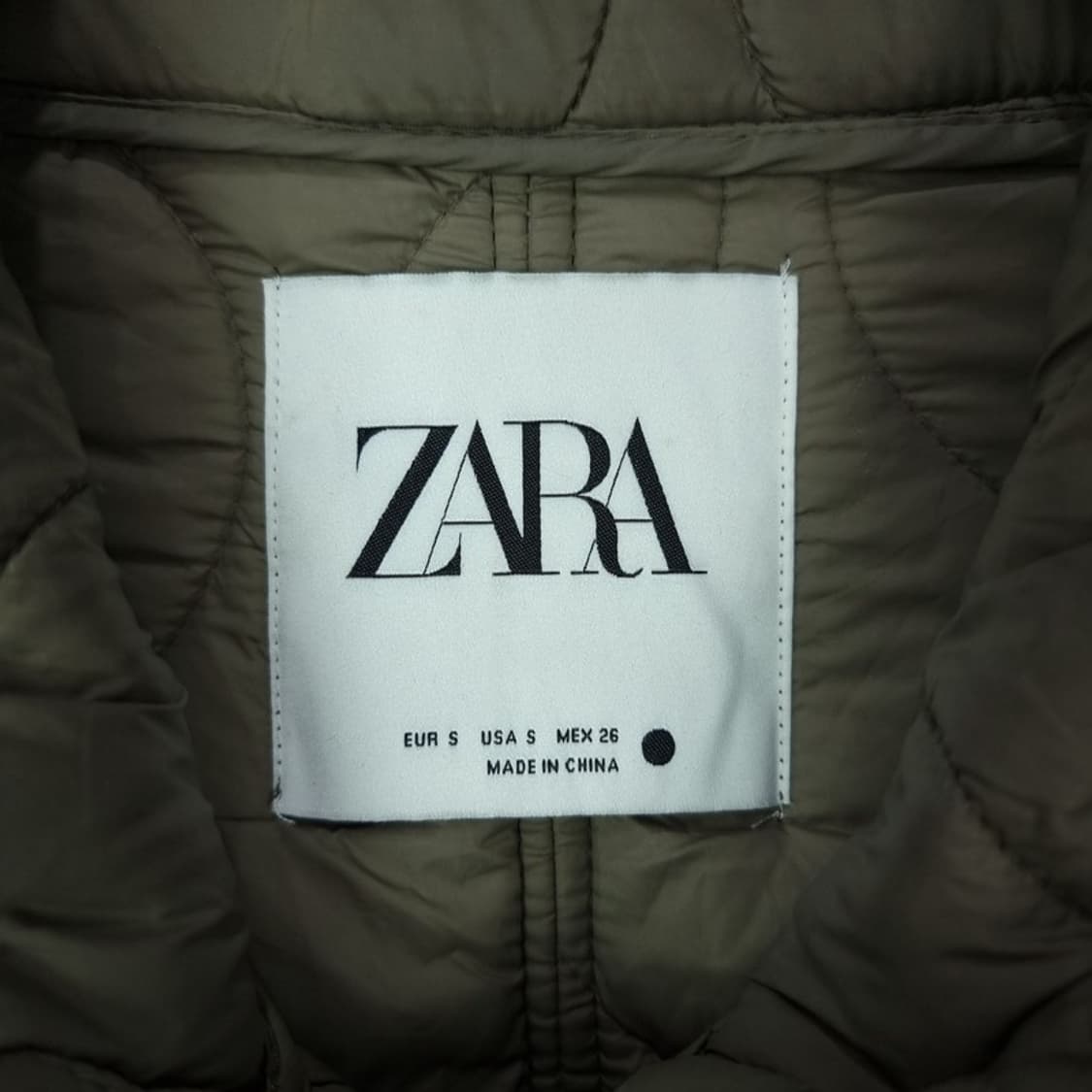 [자라] 라인 바인딩 오버핏 퀄팅 자켓 카키 M16364 상품이미지6