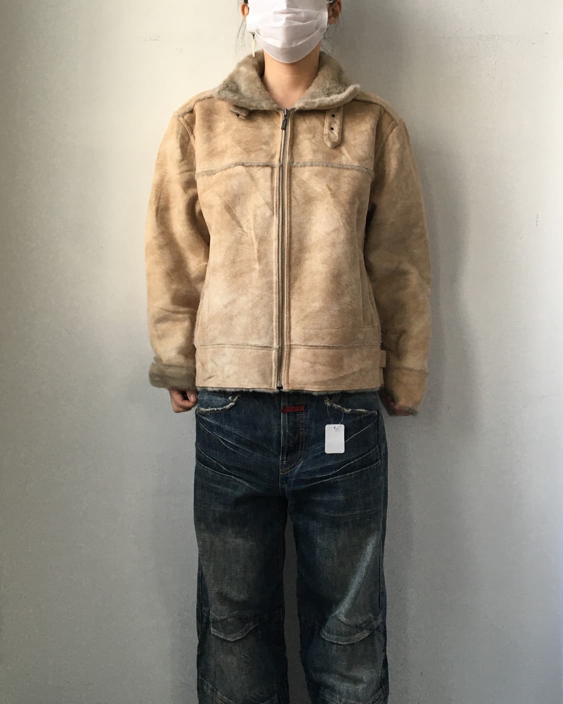 Belted grunge pattern high neck mustang 상품이미지9