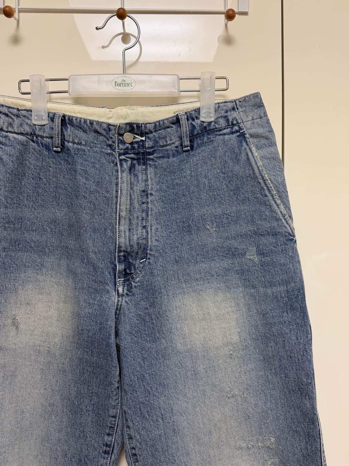 포터리 원워시드 와이드 데님팬츠 미드블루 상품이미지3