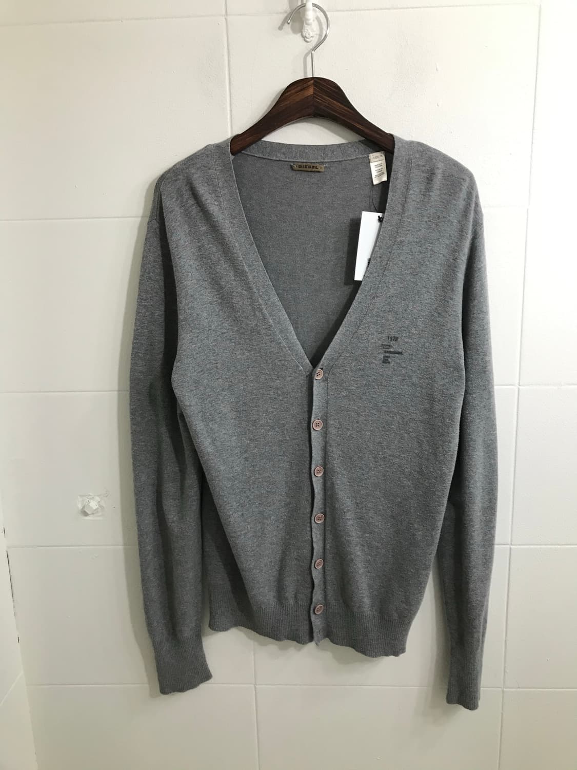 디젤 라이트 그레이 버튼 가디건 상품이미지4