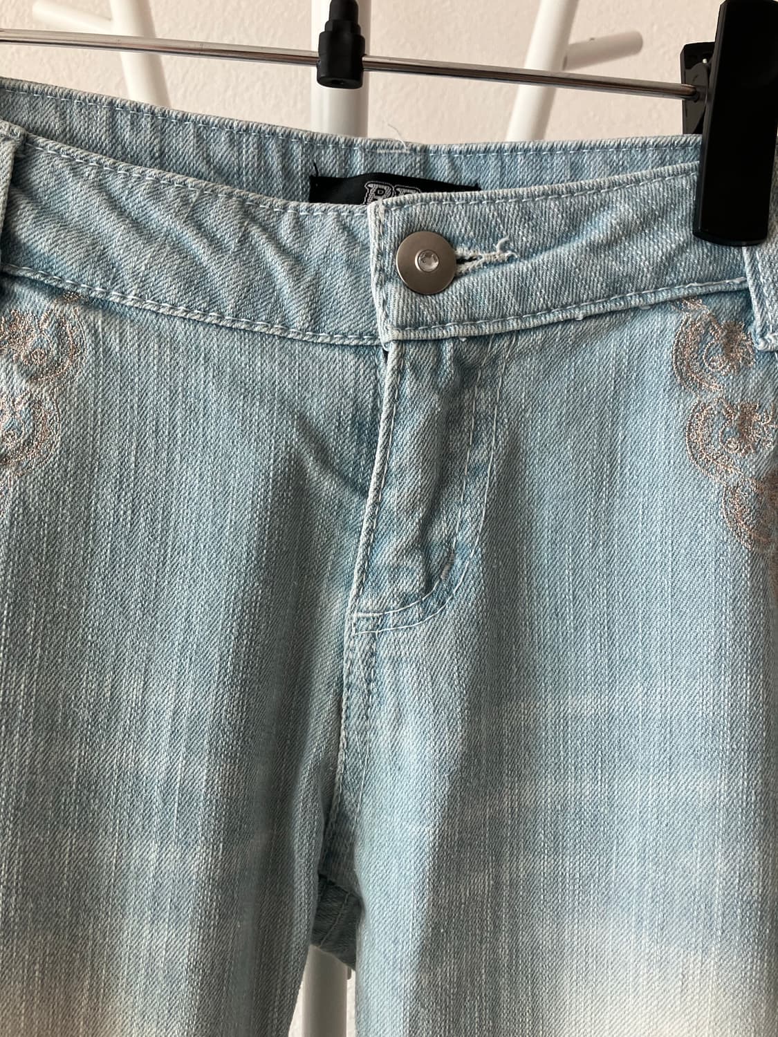 일본빈티지 Ryuryu 밑단 레이스 러플 장식 카프리팬츠 7부바지 상품이미지4