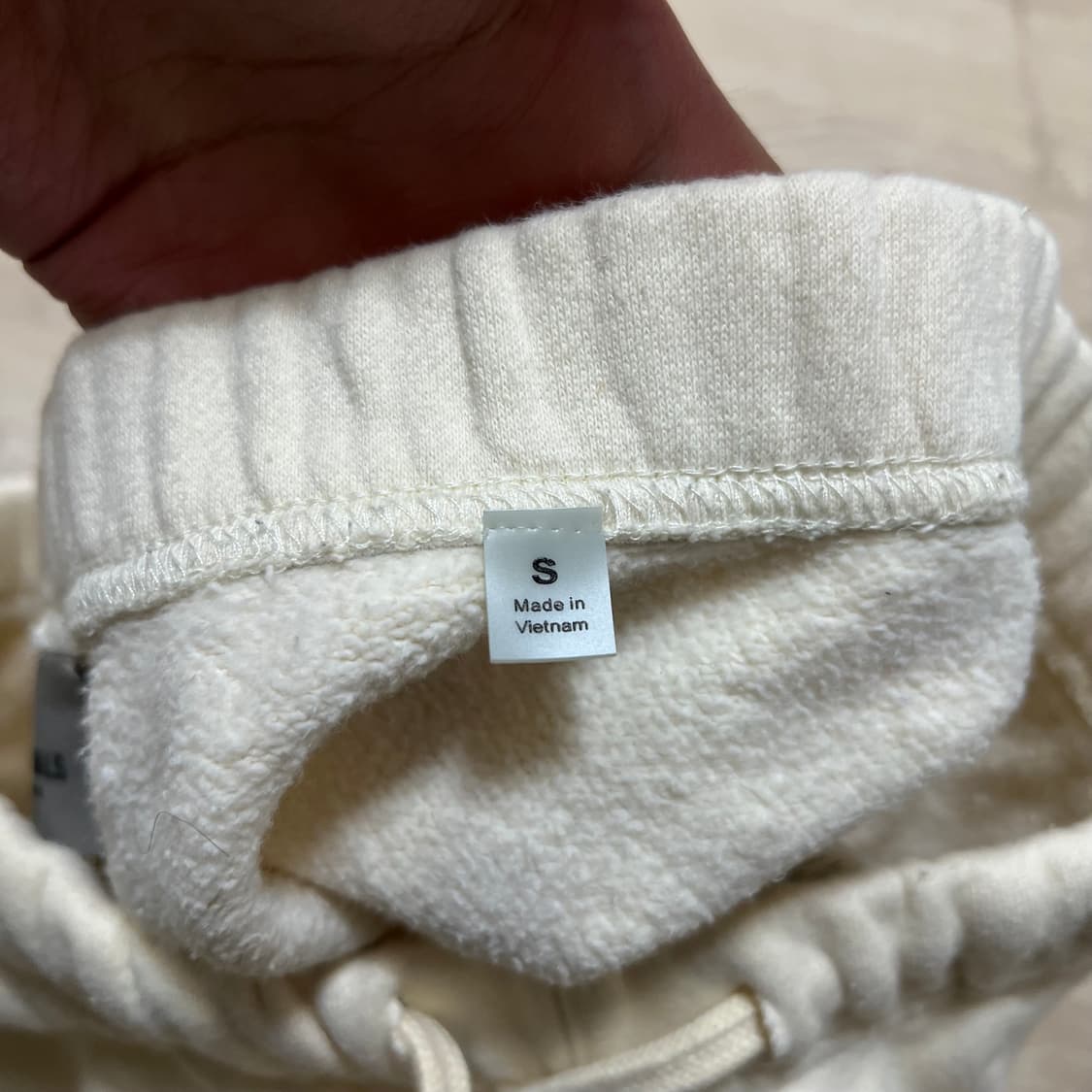 피어오브갓 에센셜 기모 트레이닝 하프 스웻팬츠 반바지 [아이보리] S 상품이미지6