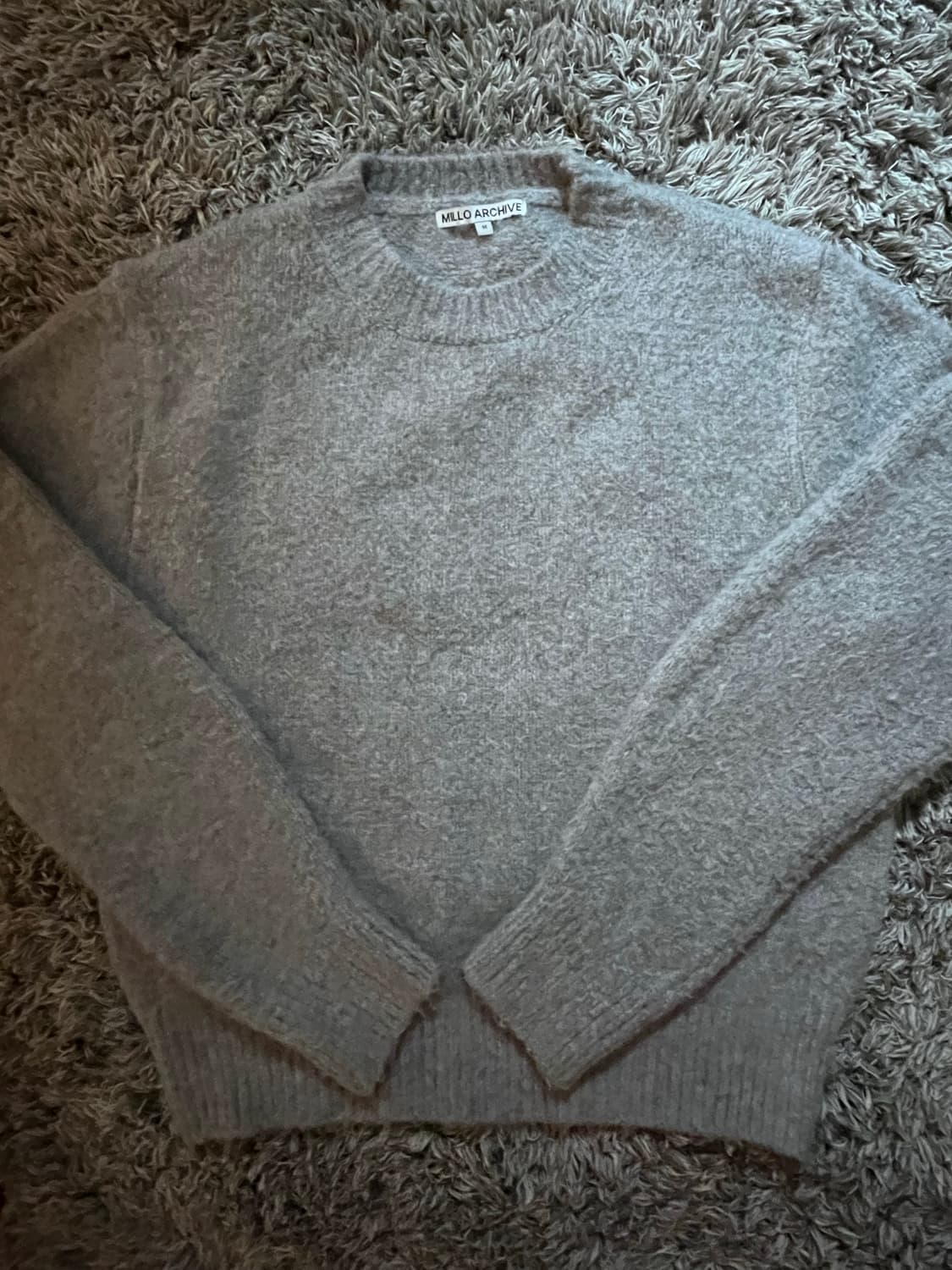 밀로 아카이브 크롭 실루엣 니트 멜란지 그레이 상품이미지1