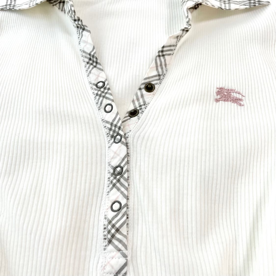 Burberry 버버리 노바체크골지딱붙탑 버버리핑크 버버리골지 블루라벨 상품이미지9
