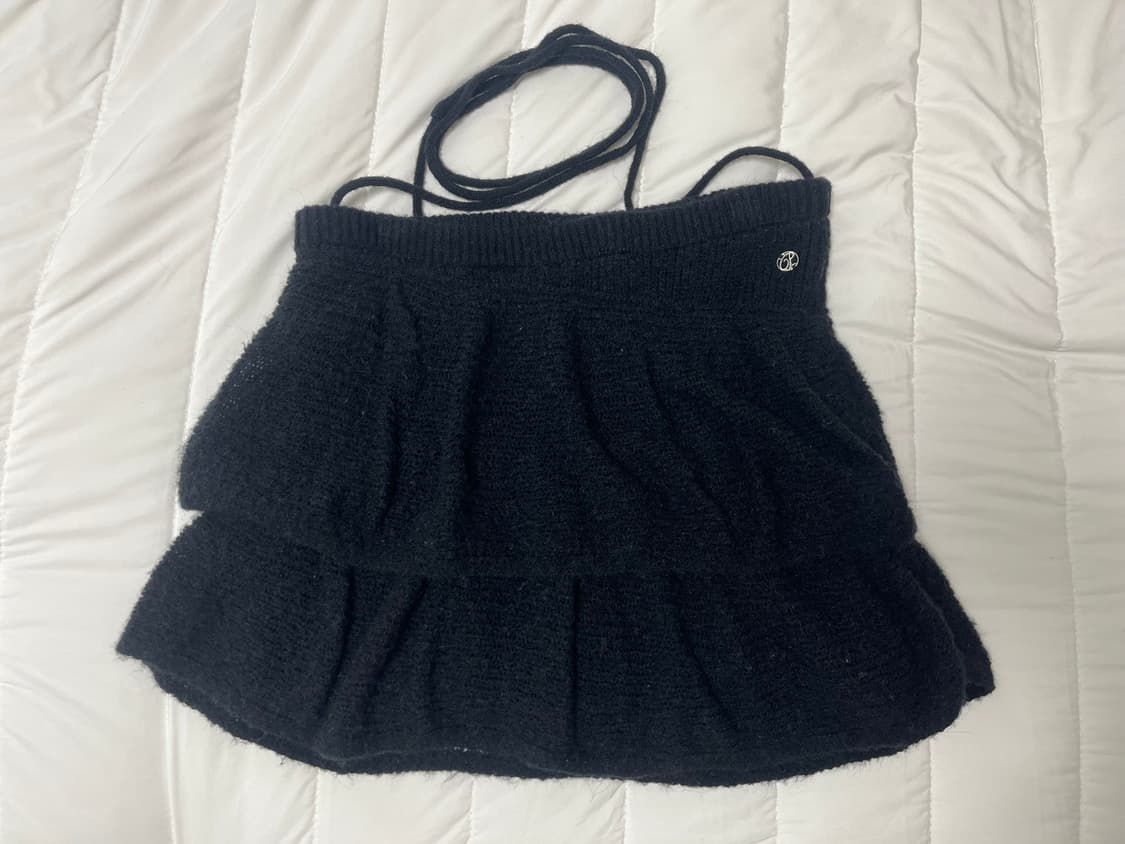 페인오어플레져 ANGELA KNIT SKIRT black 상품이미지3