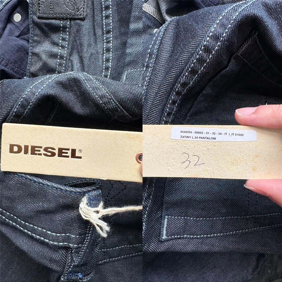 디젤 자티니 Diesel Zatiny 다크 인디고 부츠컷 데님 팬츠 상품이미지9