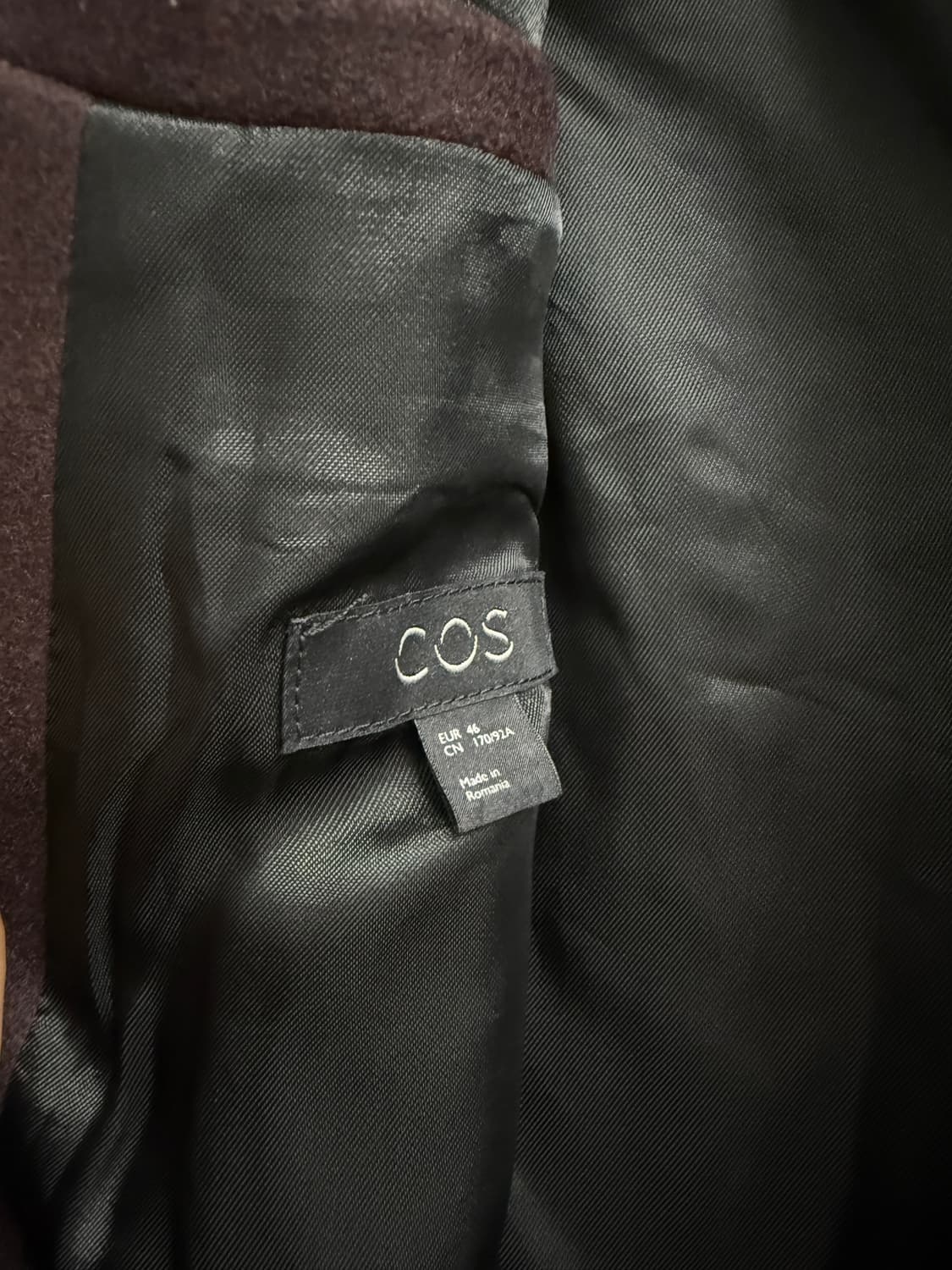 COS 코스 버건디 코트 상품이미지3