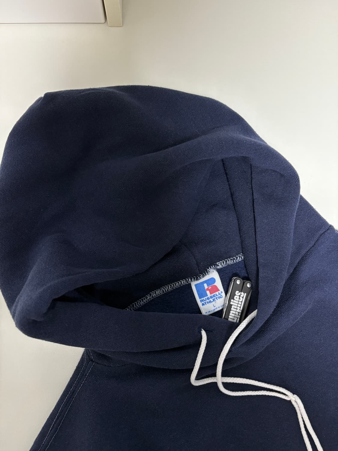 미제 usa 80s 러셀 후디 후드 네이비 L 라지사이즈 상품이미지4