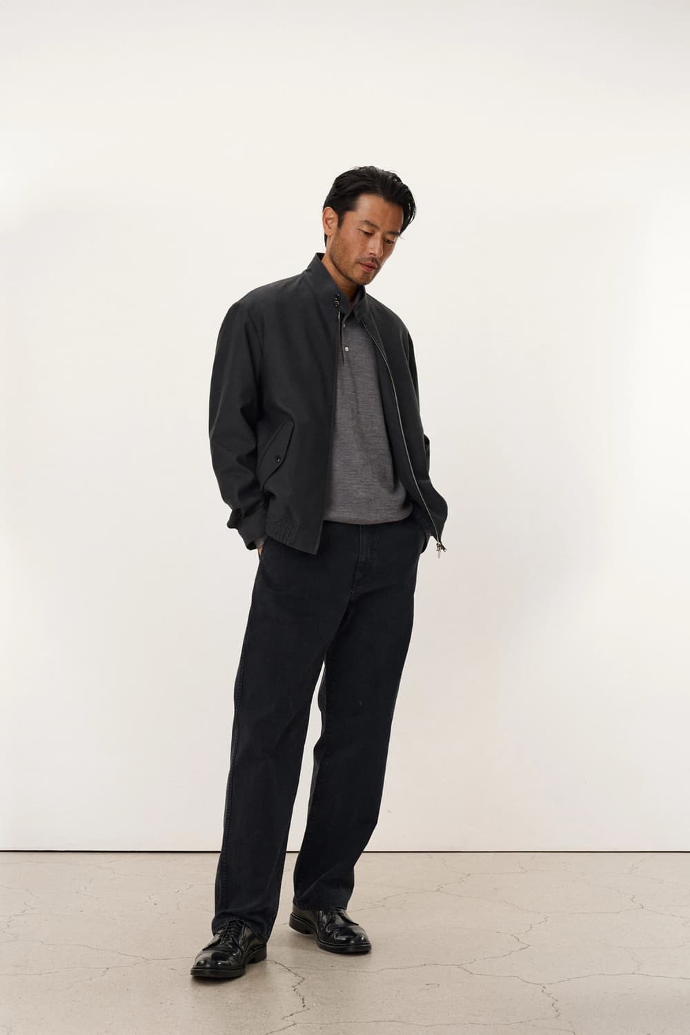 포터리 개버딘 울 해링턴 자켓 상품이미지1