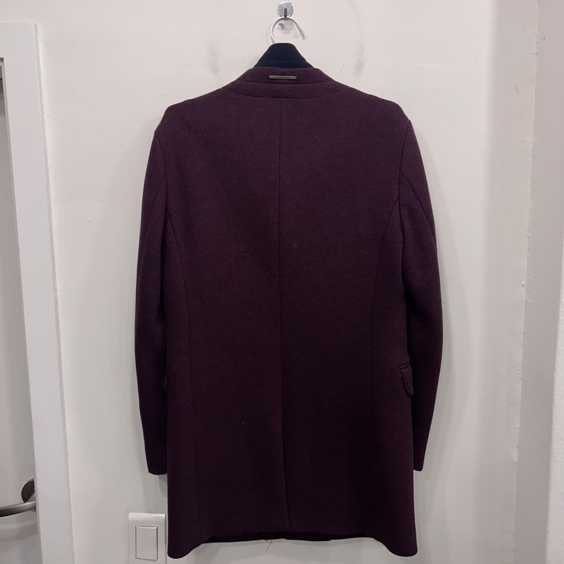 크리스 크리스티 더블 하이넥 카라 투버튼 울코트 상품이미지5