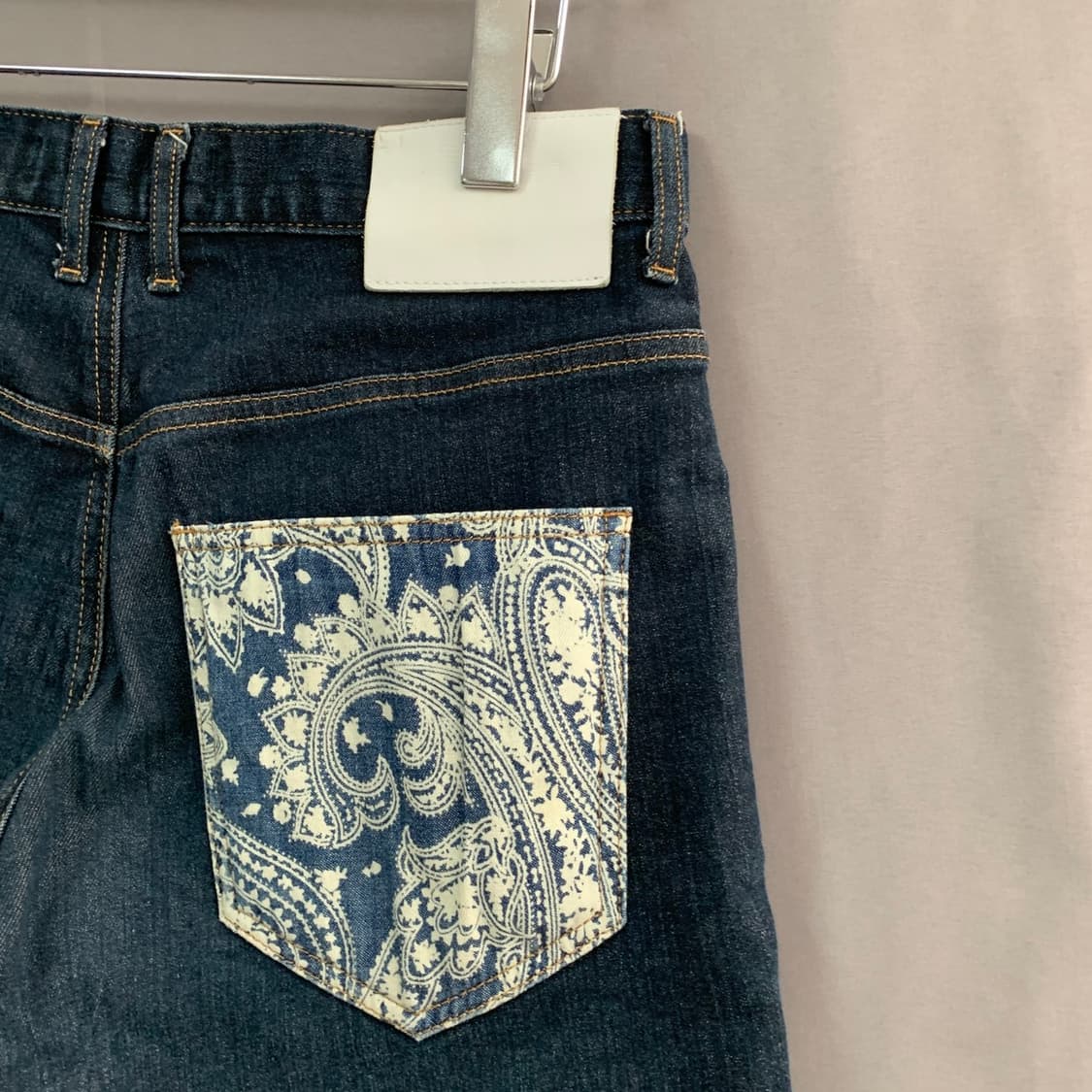 28인치 EVISU 에비수 페이즐리 반다나 스판 데님 쇼츠 청반바지 상품이미지4