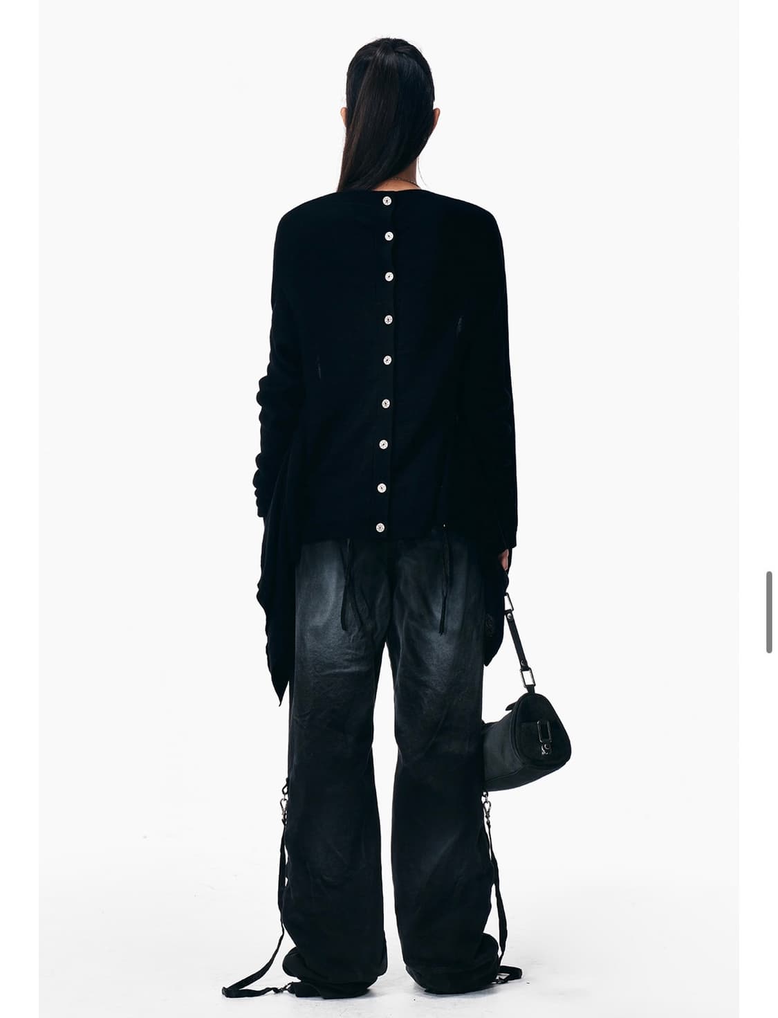 yeel 오픈 가디건 DRAPED BUTTON-DETAIL OPEN CA 상품이미지6