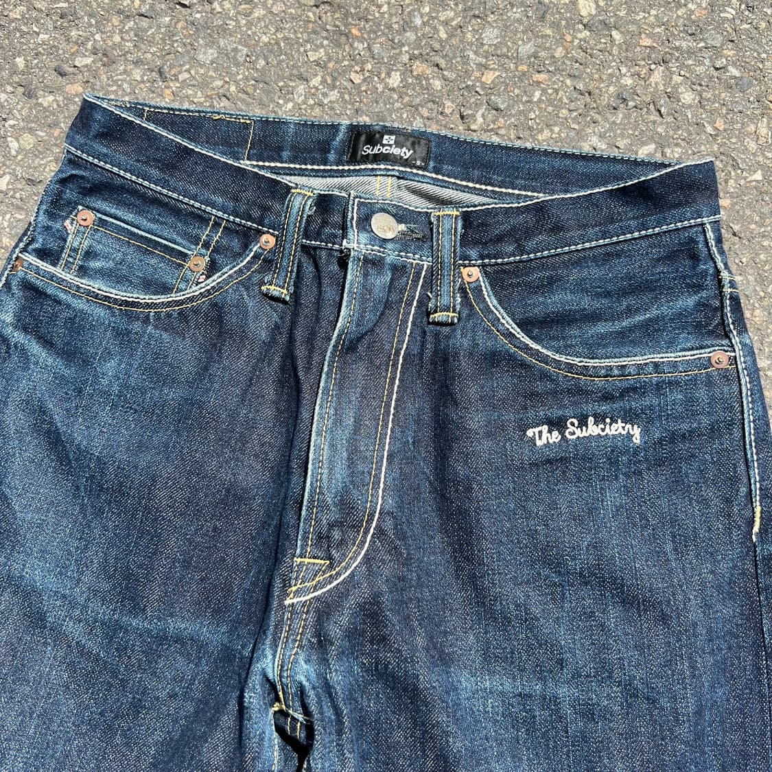 Subciety 자수 셀비지 데님 팬츠 상품이미지3