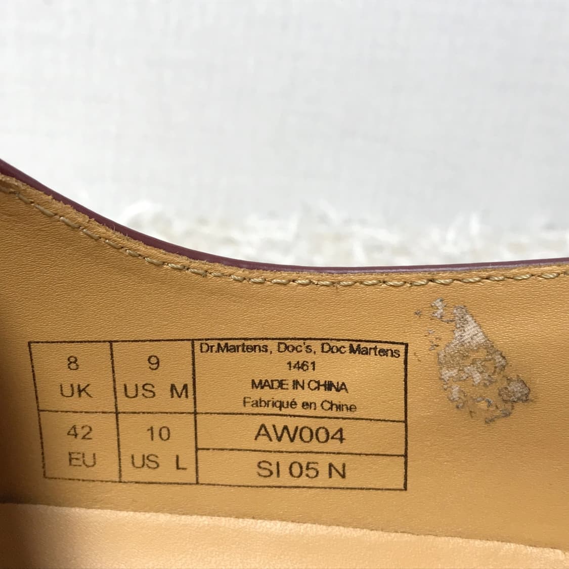 닥터마틴 체리색 3홀 워커 남성270 상품이미지10