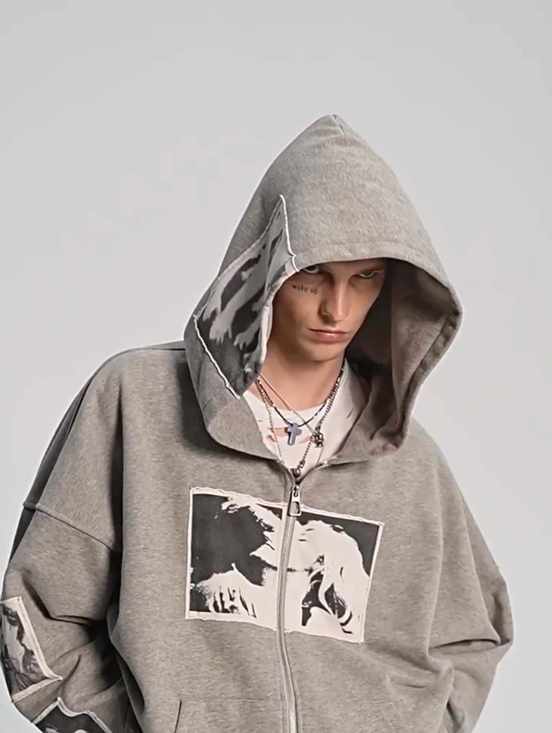 BASTARD Punk Print Hoodie 상품이미지2