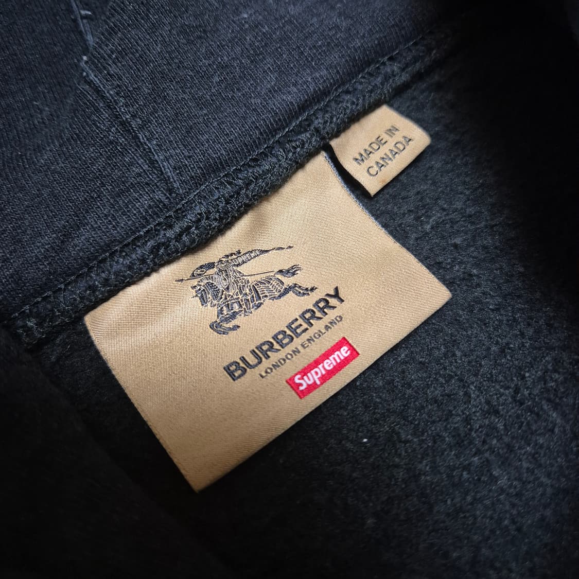 [필살기상품🔥] 22SS 슈프림x버버리 박스로고 후드 블랙 상품이미지5