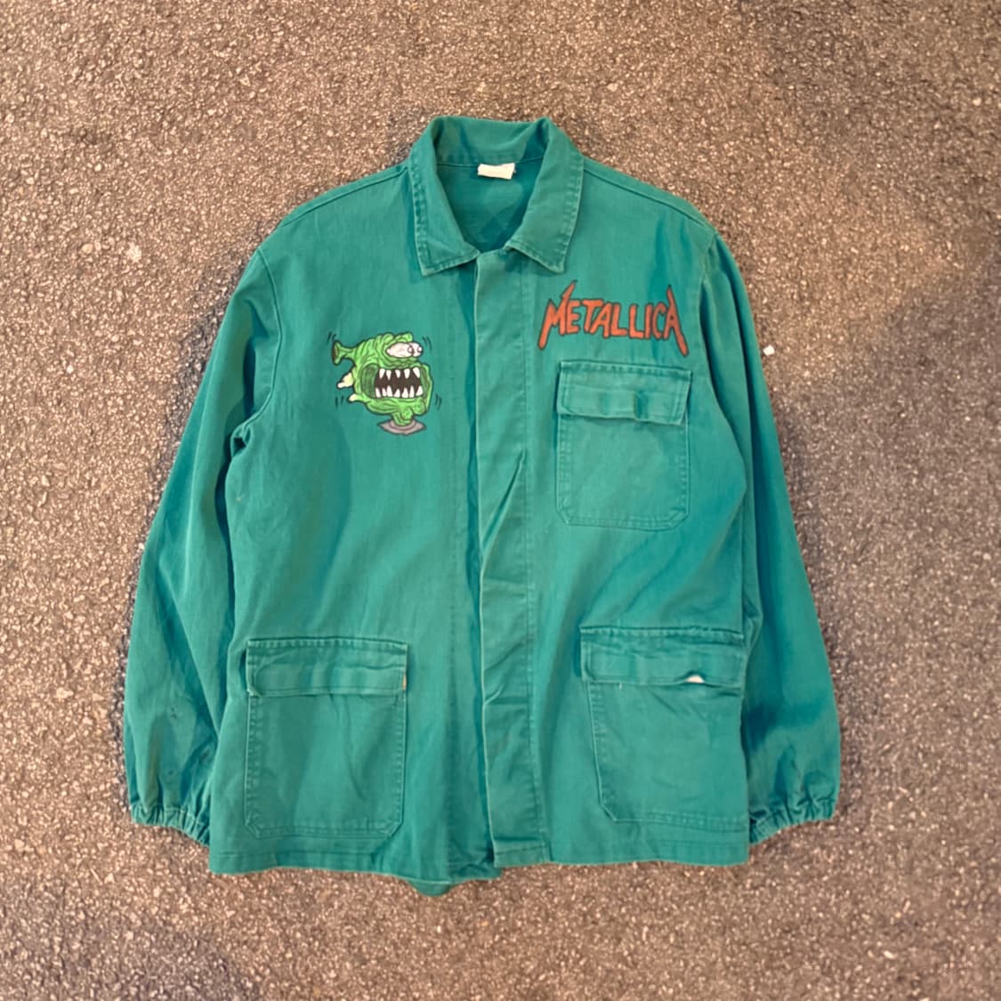 빈티지 메탈리카 프랜치 워크 자켓 민트 상품이미지1