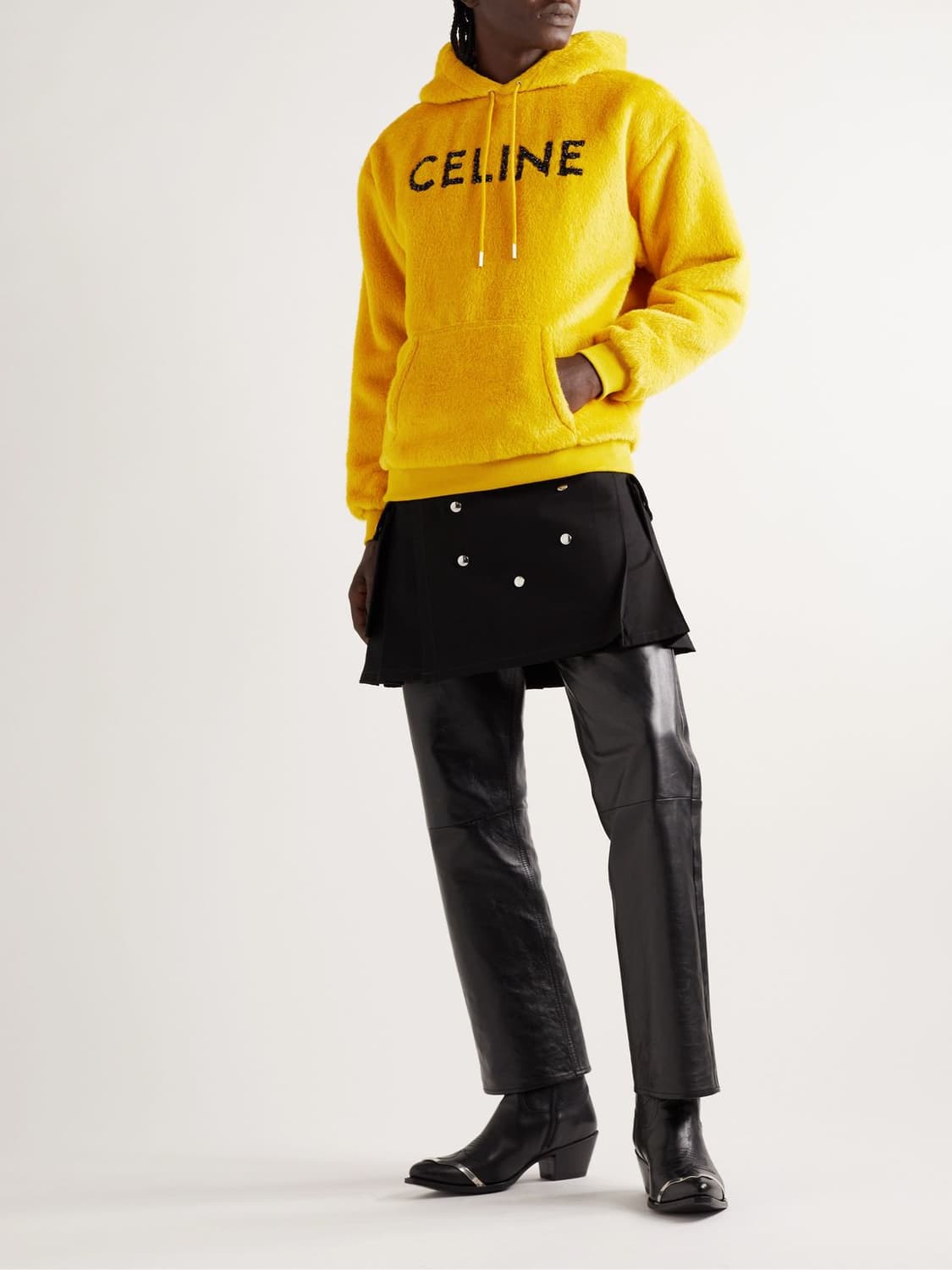 셀린느 글리터 로고 알파카 후드 M(지드래곤 착용) 상품이미지2