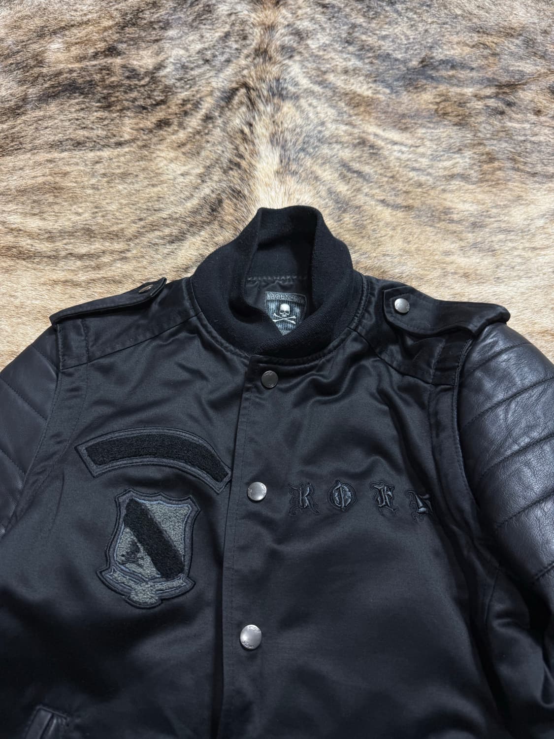 Roen Skull Lambskin Arm Leather Jacket 상품이미지3