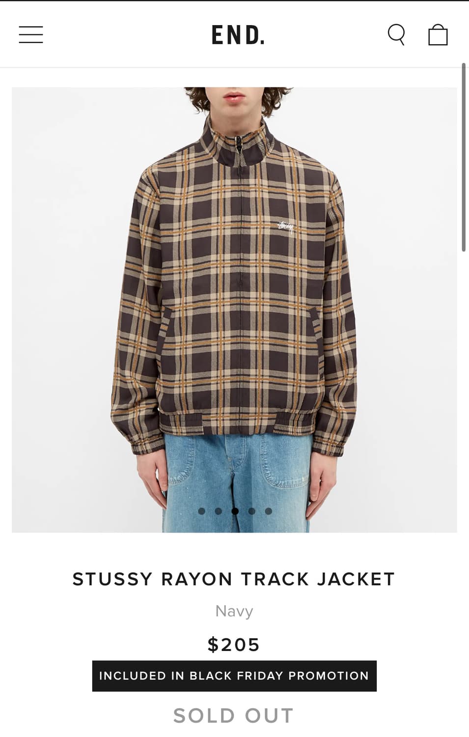 스투시 레이온 트랙자켓 XL 상품이미지1