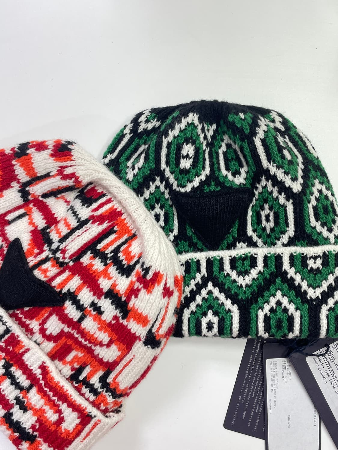 새상품 프라다 비니 울 캐시미어 니트 비니 모자 그린 상품이미지7