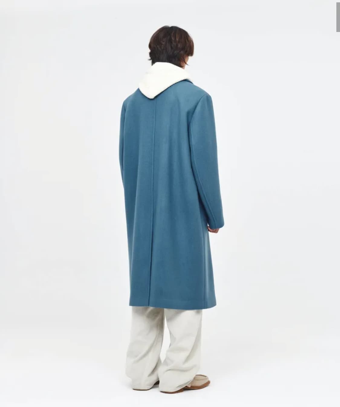 [L] 애프터프레이 셔먼 롱 피코트 블루 상품이미지2